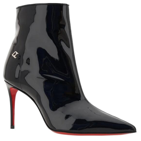 Christian Louboutin Sporty Kate Patent Leather Pointed Toe Boots Black 36.5 - Picture 2 of 9